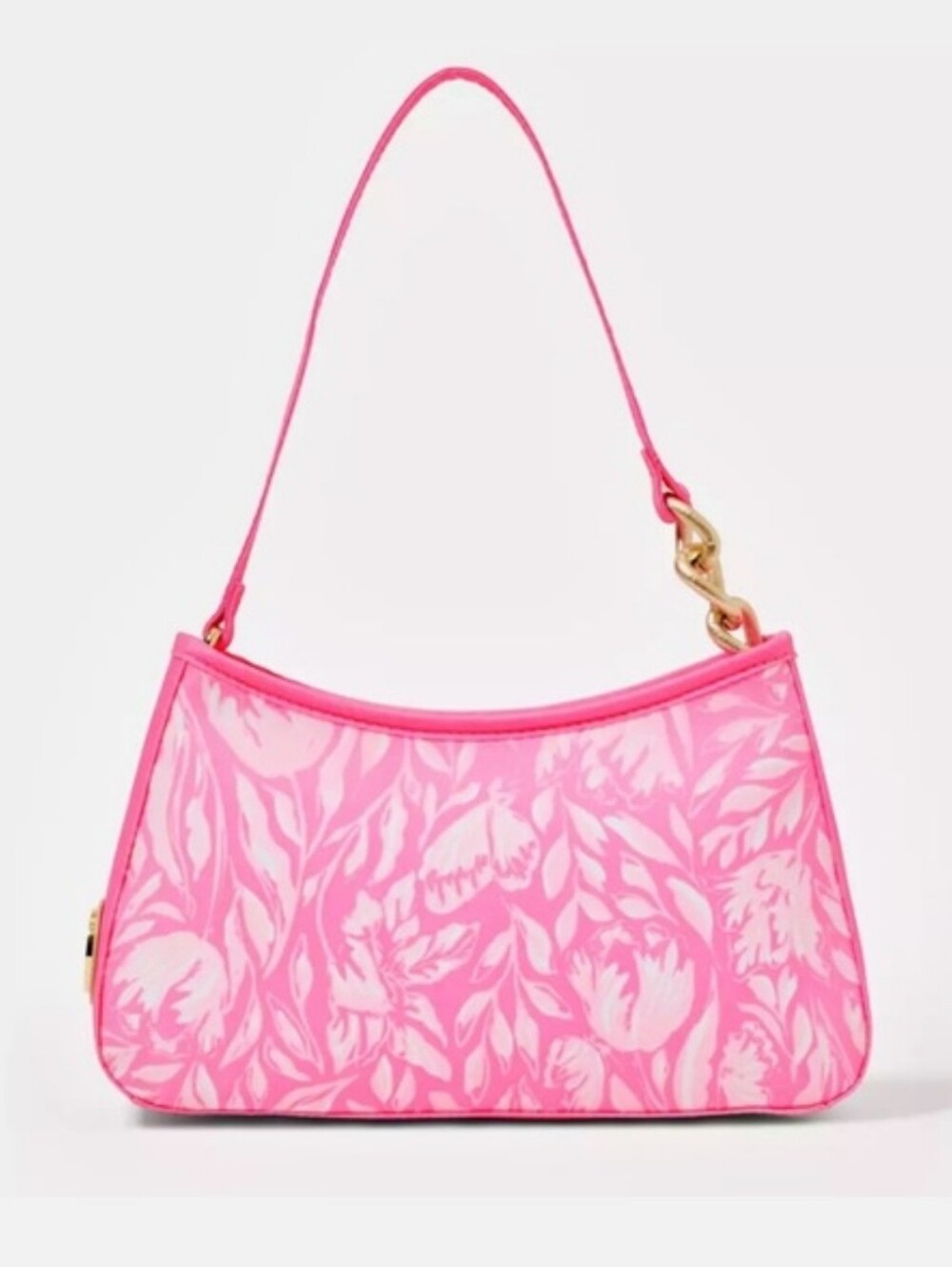Lily Pulitzer Tamara Pink & White Floral Shoulder Bag NWT